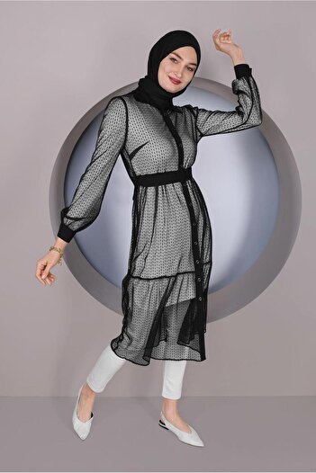 Alvina Size Button Towel Tunic 41400