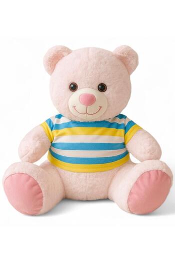 POLLYTOYS PELÜŞ OYUNCAKTA DÜNYA MARKASI Elbiseli Ayıcık Peluş 55 cm – Tatlı & Şık Hediye Oyuncak