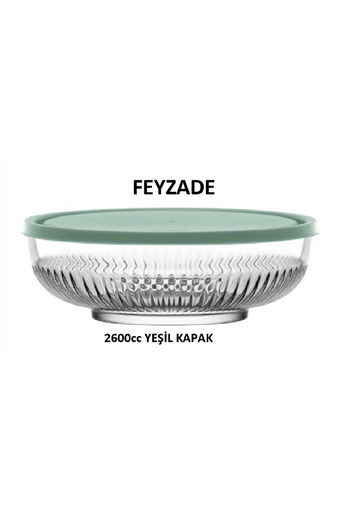 LAV Feyzade Tokyo Storage Container 1 Piece 2600Cc with Green Lid (Tok-295)