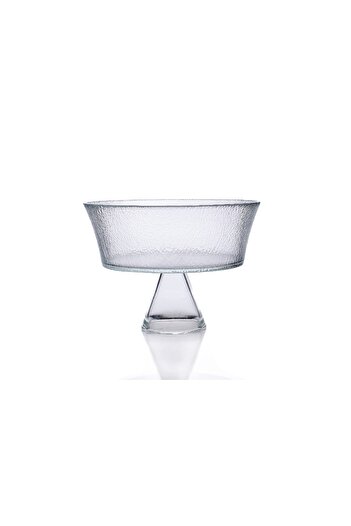 HERITAGE Standing Transparent Glass Presentation Plate 20 cm