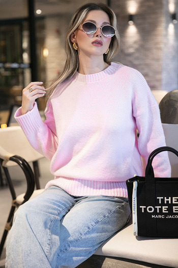 Lela Πλεκτό πουλόβερ με κανονική εφαρμογή Crew Neck Basic 4616213
