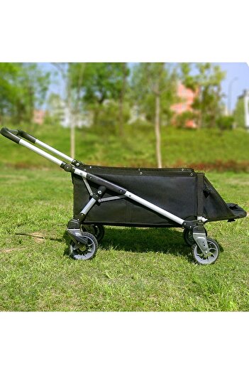 AutoFamily AUTO FAMILY Collapsible Folding Wagon, Portable Large Trolley Cart
