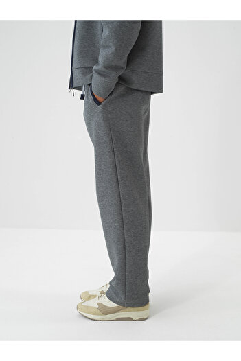 Xint Erkek Gri Pamuk Dokulu Oversize Sweat Pantolon