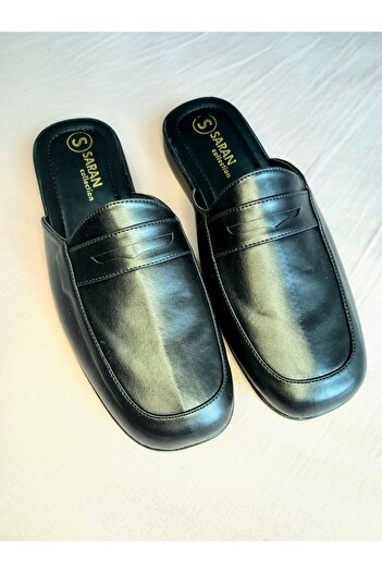 yörük tuhafiye Black Home Guest Dowry Bundle και Groom Slippers Ανδρικές παντόφλες