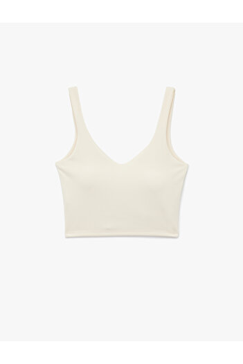 Koton V Yaka Slim Fit Kaplı Sporcu Sütyeni