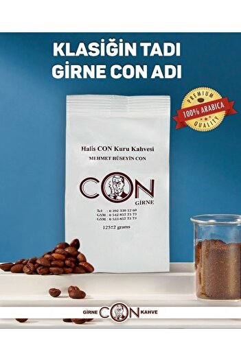 CON KAHVE Girne Con Cyprus Dry Coffee - Single Roasted - 125 Gr