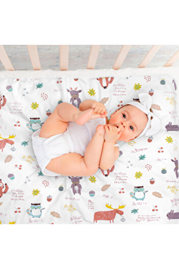 FizioTab Aleza impermeabila copii, FizioTab®, 80x100 cm, absorbanta si lavabila, refolosibila, Veverita