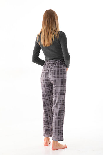 Arvin Pijama Καρό στάμπα, μαλακή υφή, θερμική φόρμα πιτζάμας Viscos Unisex