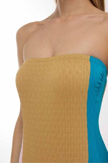 AYYILDIZ 4308 Gold Strapless Swimsuit