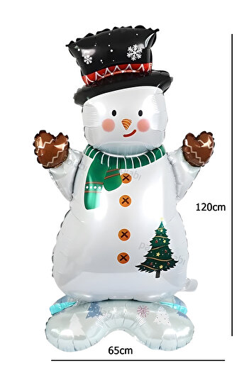 Parti dolabı Christmas Snowman Standing Foil Balloon New Year Christmas Snowman Decoration Balloon