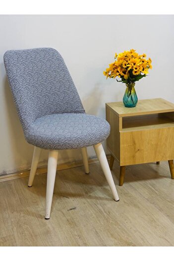 Faiend Lycra Oval Chair Cover Round Chair Cover Balpetek Gray
