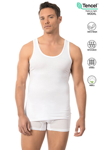 ÖZKAN underwear Özkan 10852 Ανδρικό ύφασμα Premium Βαμβακερό Μοντάλ Ευέλικτο Άνετο Χοντρό Κρεμαστό εσώρουχο