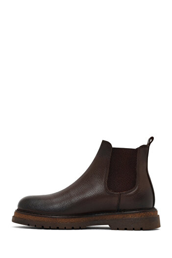 Derimod Men's Brown Leather Chelsea Boots 25Wfd7544Ft