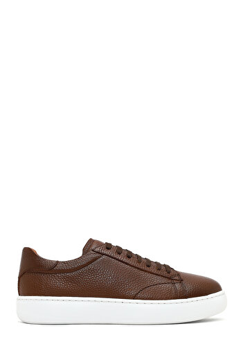 Derimod Men's Tan Lace-Up Thick Sole Leather Sneaker, Winter Sports Shoes 25Wfd8240Ft