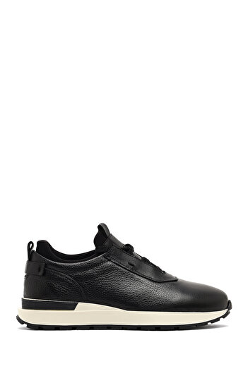 Derimod Men's Black Thick Soled Leather Casual Sneaker 25Wfd7200Ft