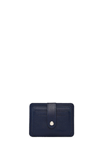 Derimod Men's Navy Blue Leather Card Holder 000A2D3073Cv