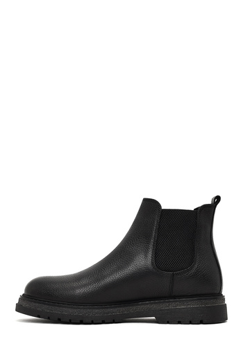 Derimod Men's Black Leather Chelsea Boots 25Wfd7544Ft