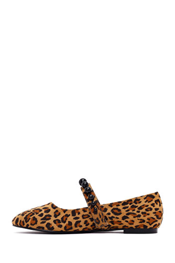Derimod Women's Leopard Patterned Ballerinas 25Afe4800W2