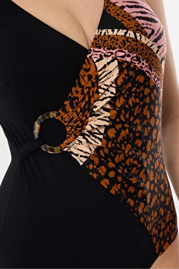AYYILDIZ 4306 Model Brown Color Shaping Swimsuit