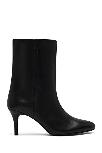 Derimod Women's Black Thin Heeled Leather Boots 25Wfd141516