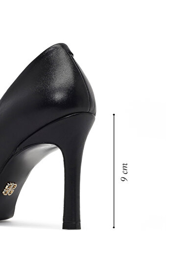 Derimod Women's Black Thin Heeled Leather Stiletto, High Heel Shoes 25Afd161818