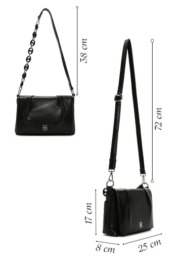 Derimod Women's Black Chain Strap Crossbody Bag 25Abd241518