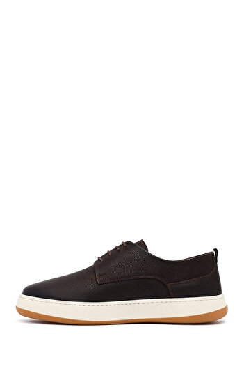 Derimod Men's Brown Lace-Up Thick Sole Leather Casual Shoes 25Wfd6752Ft