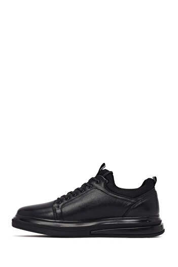 Derimod Men's Black Lace-Up Leather Sneaker, Winter Sports Shoes 25Wfd691318
