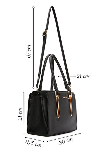Derimod Women's Black Long Strap Classic Shoulder Bag 25Wbd263014