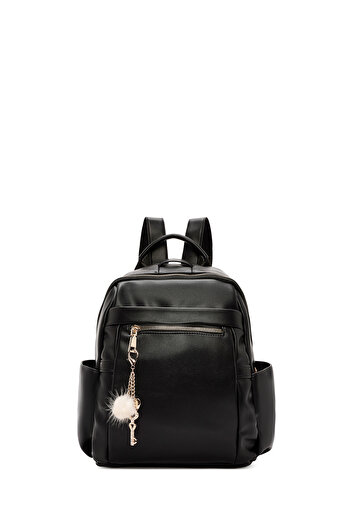 Derimod Women's Black Accessory Detailed Backpack 25Abd245618