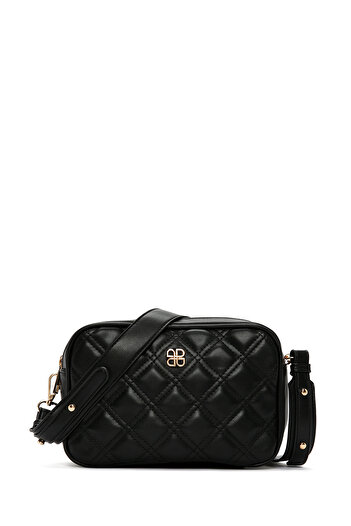 Derimod Women's Black Long Strap Quilted Crossbody Bag 25Abd2701Kp