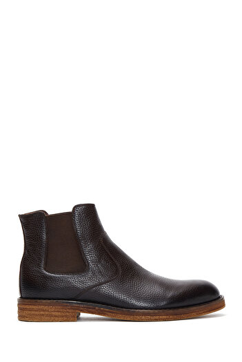 Derimod Men's Brown Leather Casual Chelsea Boots 25Wfd6009Ft