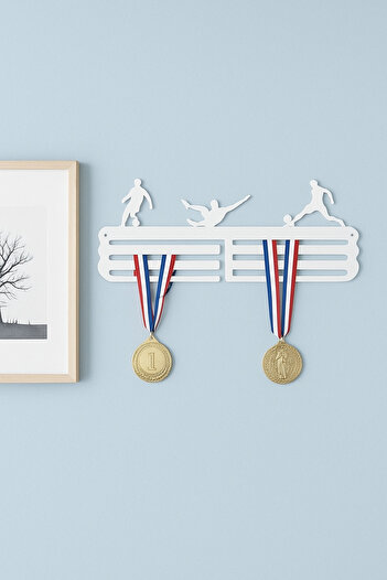 VENON White Metal Medal Hanger Gift Trophy Designed Metal Medal Hanger 13X30 cm Award Display