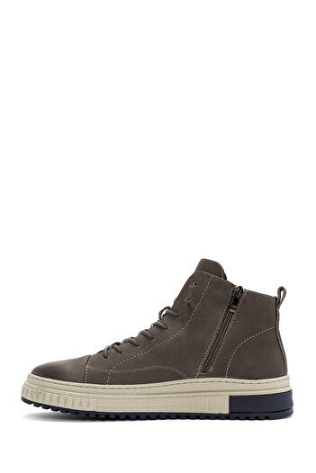 Derimod Men's Mink Zippered Nubuck Leather Sports Boots 25Wfd6929V3
