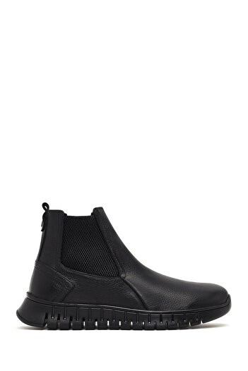 Derimod Men's Black Thick Soled Leather Chelsea Boots 25Wfd6804Ft