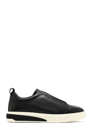 Derimod Ανδρικό δερμάτινο sneaker με μαύρη χοντρή σόλα, χειμερινά αθλητικά παπούτσια 25WFD631219