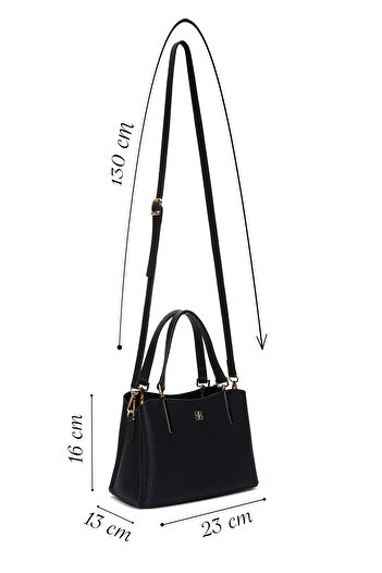 Derimod Women's Black Long Strap Printed Mini Shoulder Bag 25Wbd2006Ft