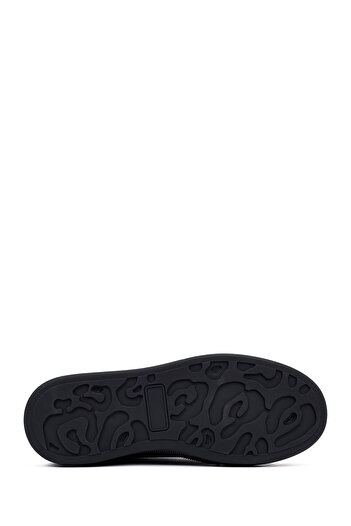 Derimod Erkek Siyah Bağcıklı Kalın Tabanlı Deri Sneaker,Kışlık Spor Ayakkabı 25WFD650418