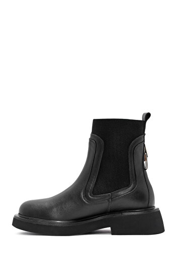 Derimod Women's Black Leather Chelsea Boots 25Wfd200318