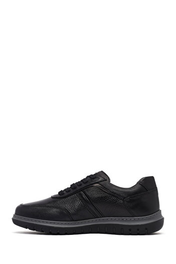 Derimod Men's Black Lace-Up Leather Sneaker, Winter Sports Shoes 25Wfd677314