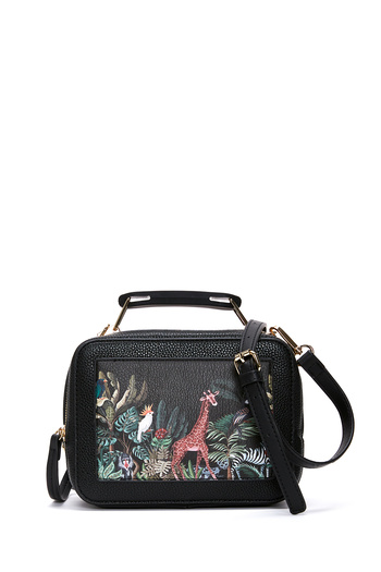 Derimod Women's Black Long Strap Printed Shoulder Bag 25Abd240326