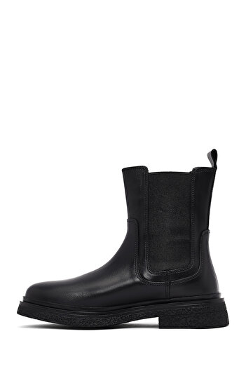 Derimod Women's Black Leather Chelsea Boots 25Wfd186818