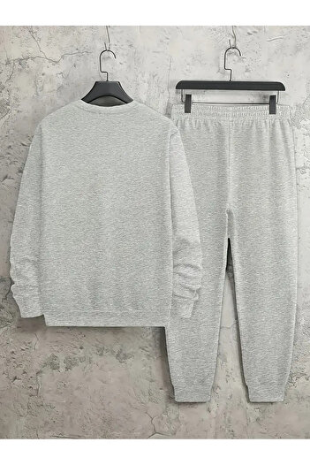 HOFFNUNG Love Printed Crew Neck Bottom Top Set Oversize Tracksuit Set