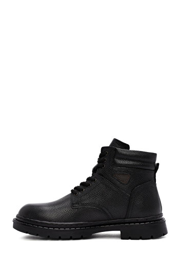 Derimod Men's Black Lace-Up Leather Casual Boots 25Wfd7542Ft