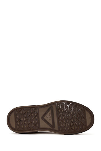 Derimod Erkek Kahverengi Bağcıklı Kalın Tabanlı Deri Sneaker,Kışlık Spor Ayakkabı 25WFD6408FT