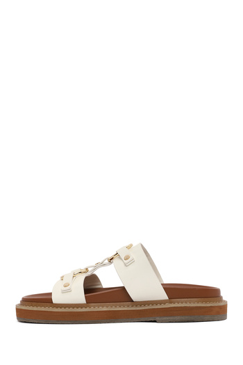 Derimod Women's White Accessory Slippers 25Sfe492518