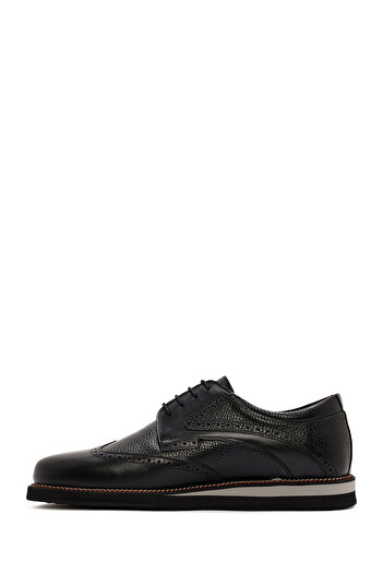 Derimod Men's Black Lace-Up Leather Casual Shoes 25Wfd7045Ft