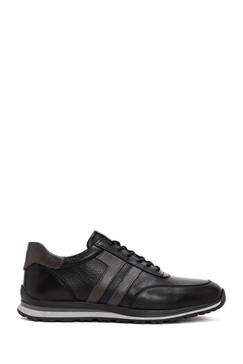 Derimod Men's Black Lace-Up Leather Casual Sneaker,Winter Sports Shoes 25Wfd674918