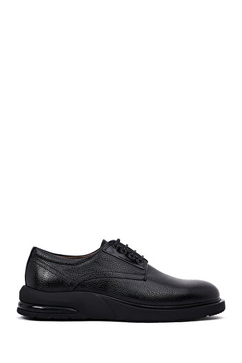 Derimod Men's Black Lace-Up Leather Casual Shoes 25Wfd6044Ft