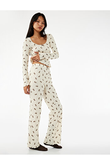 Koton Cotton Comfortable Fit Teddy Bear Printed Pajama Bottoms